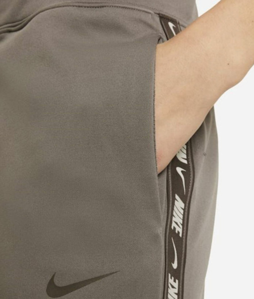 Nike Spodnie Dresowe Damskie - Brązowe - Lampasy - Rozmiar S - DM4645-289