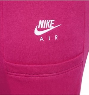 Różowe Damskie Spodnie Nike Air Fleece 3X DN4969-615