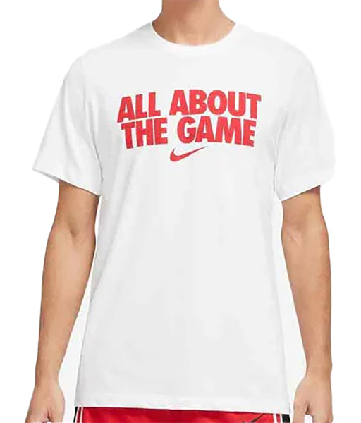 Nike - Koszulka Męska NBA - All About The Game - T-shirt Biały - DV1218-100 - Rozmiar S