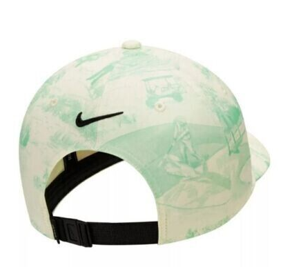 Jasnożółta Czapka Nike AeroBill Golf DN1950113 z Czarnym Logo