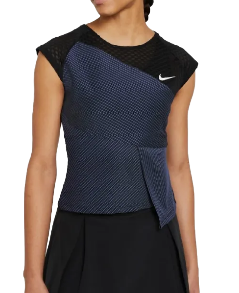 Nike Koszulka Damska - Tenisowa - Granatowa - Rozmiar XL - Court Dri-Fit Advanced - DJ6567-010 bez papierowej metki