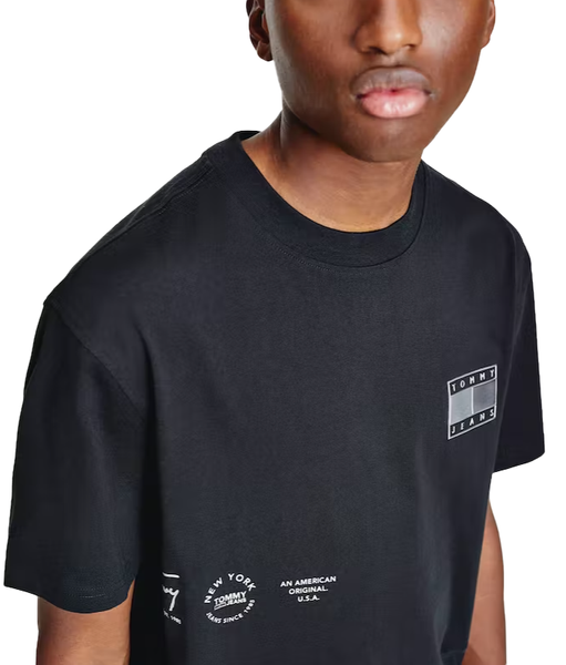 Koszulka Męska Tommy Hilfiger DM0DM12555-BDS Czarna M