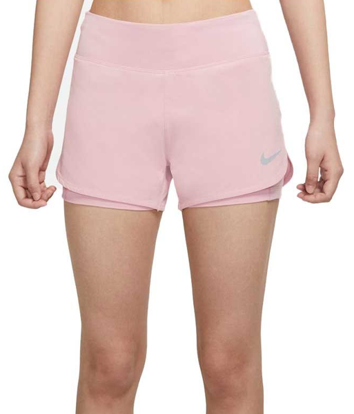 Nike Spodenki Damskie - Do Biegania - Różowe - Rozmiar S - Running Eclipse 2w1 Dri-FIT - CZ9570-630