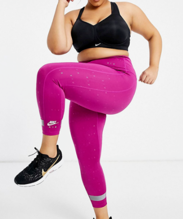 Fuksja Legginsy Damskie Nike 1X DA3114-564 Air 7/8 Plus Size