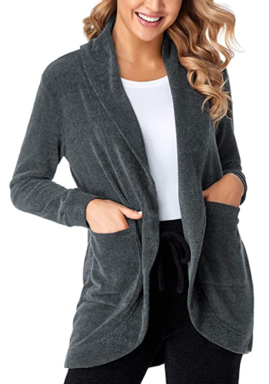 Szary Damski Sweter Termiczny Sevego z Kieszeniami M