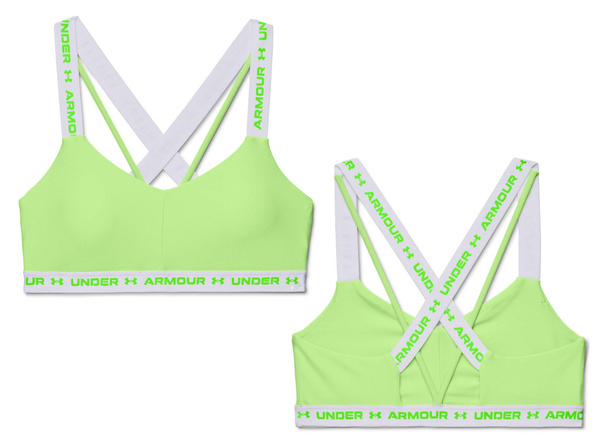 Zielony Biustonosz Under Armour Sportowy SM Crossback Low