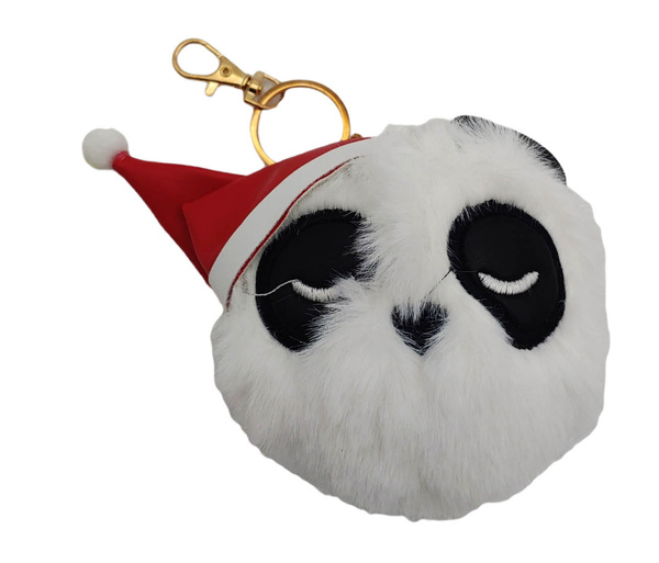 Brelok  Duży 10cm Xmas Święta Pompon Panda