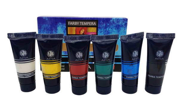 FARBY  ARTYSTYCZNE ASTRA TEMEPERA 6 TUBEK 20ml