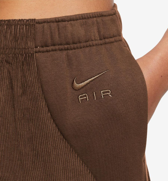 Brązowe damskie spodnie Nike Air Cord Fleece DQ6926-259 XS