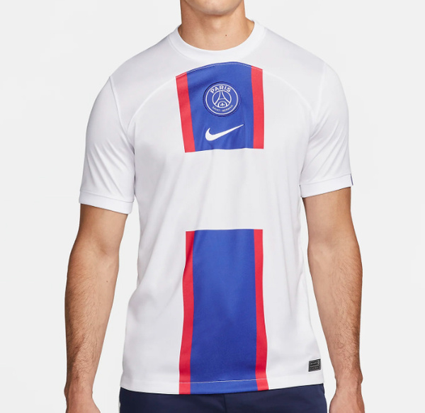 Nike - Koszulka Paris Saint-Germain - Biała - Męska - PSG Stadium Third 22/23 - DN2716-101 - Rozmiar L