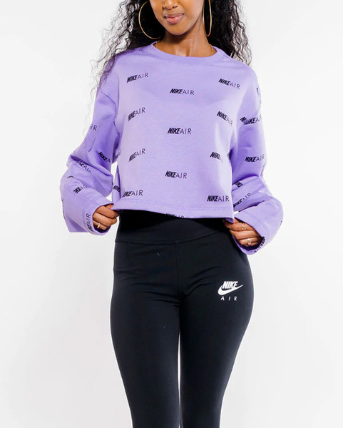 Fioletowa Bluza Damska Nike BV9006-567 XL Nadruk Air