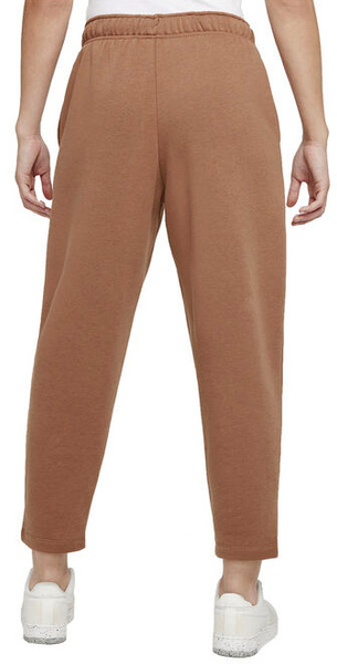 Damskie Spodnie Nike Brązowe Fleece 7/8 L - DD5636-256