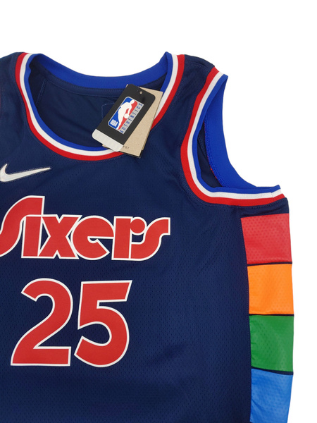 Granatowa Koszulka NBA Sixers Simmons City Edition S - DB4041419