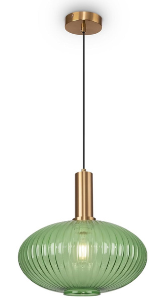 Lampa Zielony Klosz Wisząca Maytoni Zelma MOD124PL-01BS1