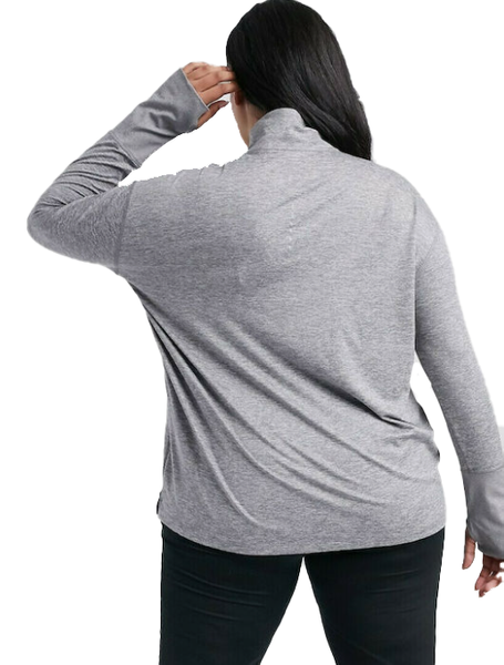 Bluza Damska Nike - Rozpinana pod szyją - Bez kaptura - Szara - Rozmiar 3X - CN5168-056