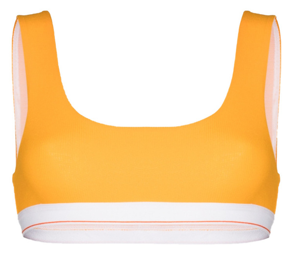 Biustonosz Calvin Klein - Back Bralette - Stanik w Kształcie U - Pomarańczowy - Rozmiar M - 0040175WBE ZCE