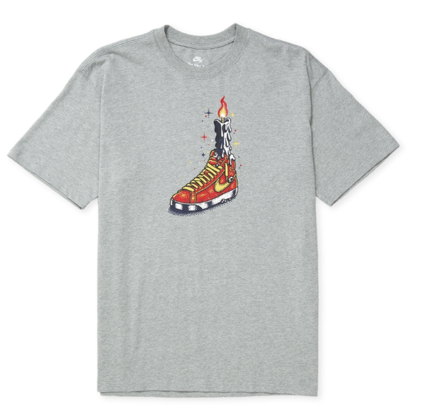 Szara Męska Koszulka Nike Tee SB Waxed DM6492-063 XS