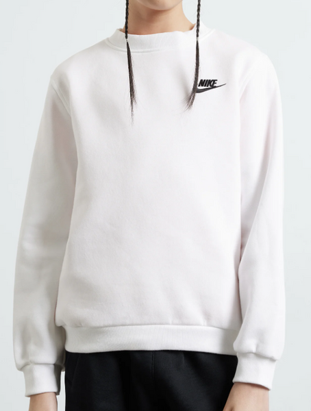 Biała Bluza Damska Nike Club Fleece DQ5473-100 M Klasyczna