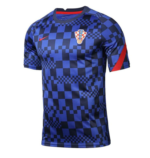 Niebieska Męska Koszulka Nike Chorwacja Przedmeczowa CD2576-452 S