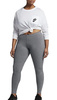 Nike Legginsy Damskie Szare z Nadrukiem - Sportswear - BV2109-091 - Size Plus - Rozmiar 3X (58-60)