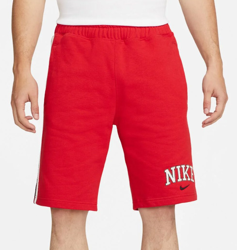 Czerwone Spodenki Nike Sportswear Retro Fleece S – DZ2555-657