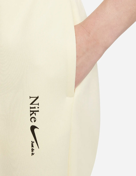 Żółte Damskie Spodnie Nike Loose Fit M DO0781-113