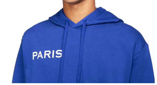 Męska Bluza PSG Club Fleece Hoodie DQ8976-417 XL Niebieska