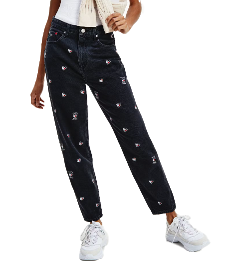 Czarne jeansy Tommy Jeans DW0DW10311 34/34 damskie Mom fit