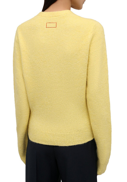 Calvin Klein Sweter Damski - Żółty - Rozpinany Guziki - Rozmiar XL - K20K203719ZAY