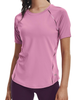 Różowa damska koszulka Under Armour Rush Scallop SS 1360852680 SM