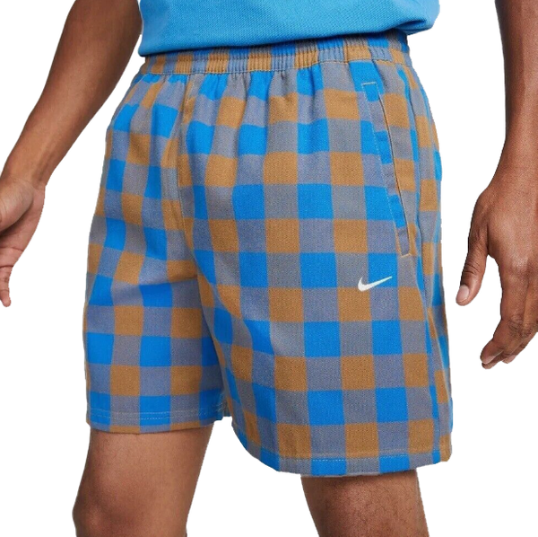 Niebiesko-Brązowe Spodenki Nike Plaid w Kratkę DQ5186258 L