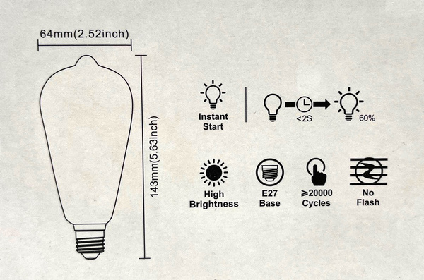 ŻARÓWKI FILAMENT LED 6szt E27 11W=100W 2700K LVWIT   X0015IH0J3