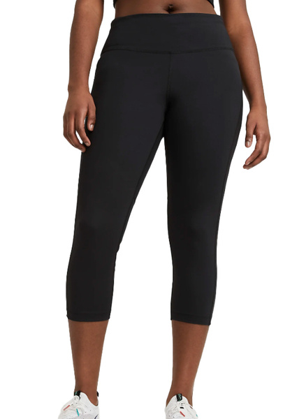 Czarne Damskie Legginsy Nike Swoosh Crop 2X DB4451-010