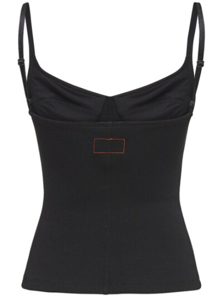 Calvin Klein - Czarny Top Gorsetowy - Rozmiar M - K20K203546BEH