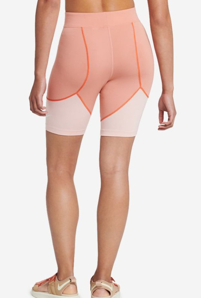 Nike Spodenki Damskie - Rowerowe - Kolarki - Różowe - Rozmiar M - Sportswear Graphic Tight Fit High Rise - DM6642-824