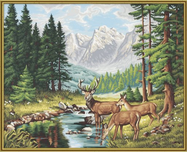 Malowanie po Numerach Schipper Krajobraz Górski 40x50 cm