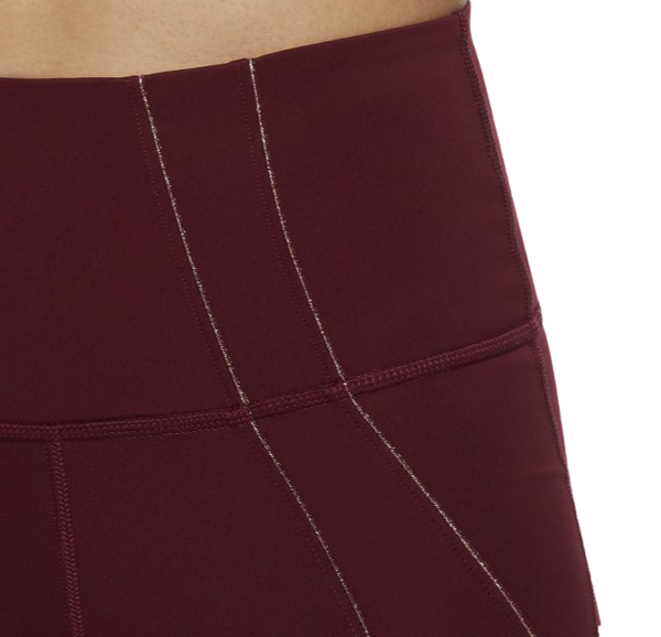 Bordowe Legginsy Damskie Nike DD5772-638 S Yoga Dri-FIT
