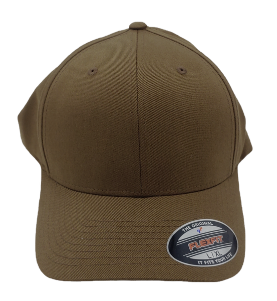 Brązowa Czapka Yupoong Flexfit L/XL z Daszkiem