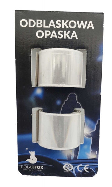 Opaski Odblaskowe PolarFox Srebrne 2 szt.