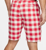 Spodenki Męskie Nike - Krata Czerwono - Biała - Dri-Fit Chino Plaid Golf Short Picnic - DH1294657 - Rozmiar 38