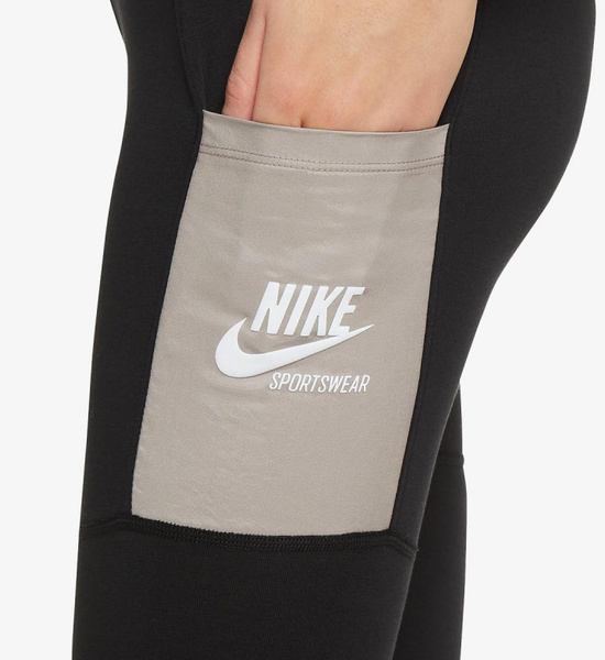 Czarne Legginsy Nike DD5683-010 XXS Damskie High Rise