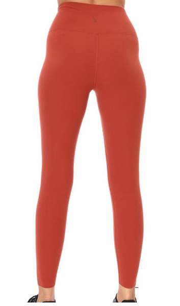 Nike Legginsy Damskie - Treningowe - Brązowe - Yoga Luxe 7/8 TightFit Hight Rise CJ3801670 - Rozmiar M