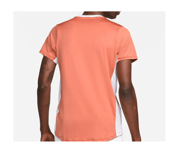 Nike Koszulka Tenisowa Męska - Pomarańczowa - T-shirt - Advantage Crew Top - DD8317-827 - Rozmiar S