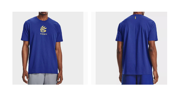 Niebieska Męska Koszulka Under Armour Curry Splash 1362819400 L