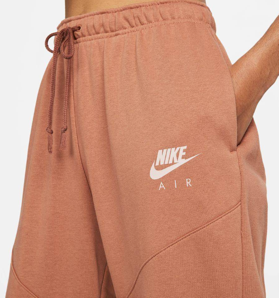 Nike Spodnie Dresowe Damskie - Brązowe - Rozmiar S - Nsw Air Flc - DM6061-215