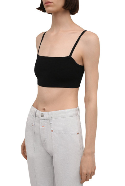 Calvin Klein - Top Bralette - Czarny - Krótki - Rozmiar L - K20K203721BEH