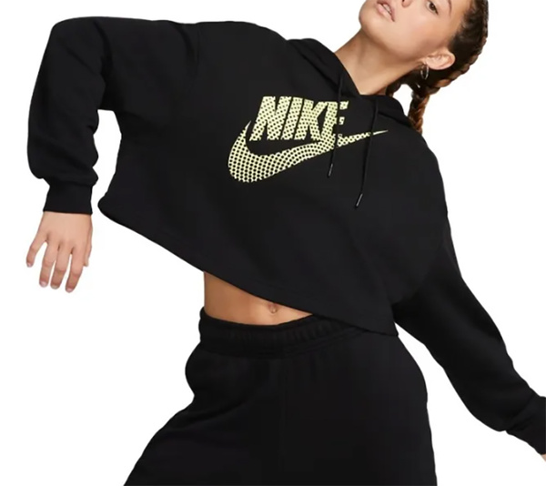 Czarna bluza z kapturem Nike Fleece Crop Dance XS DZ4604-010