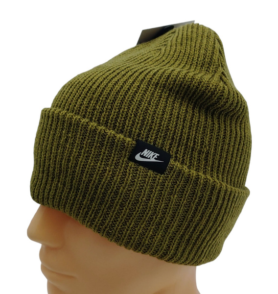 Zielona Czapka Nike Zimowa Fisherman Ribbed DV5435378