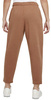 Damskie Spodnie Nike Brązowe Fleece 7/8 L - DD5636-256