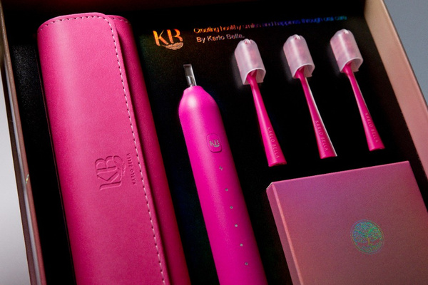 Szczoteczka Soniczna Futerał Końcówki Prezent USB Różowa                                                         Karlo Bella